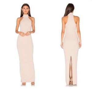 Nookie Long Nude Dress Small